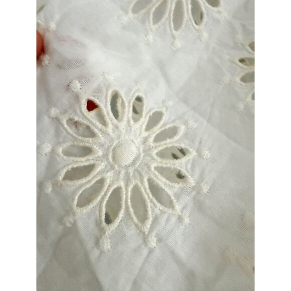 Madewell | NWT Embroidered Shirred Puff-Sleeve Top in Floral Eyelet | Sz XXS - Picture 6 of 10